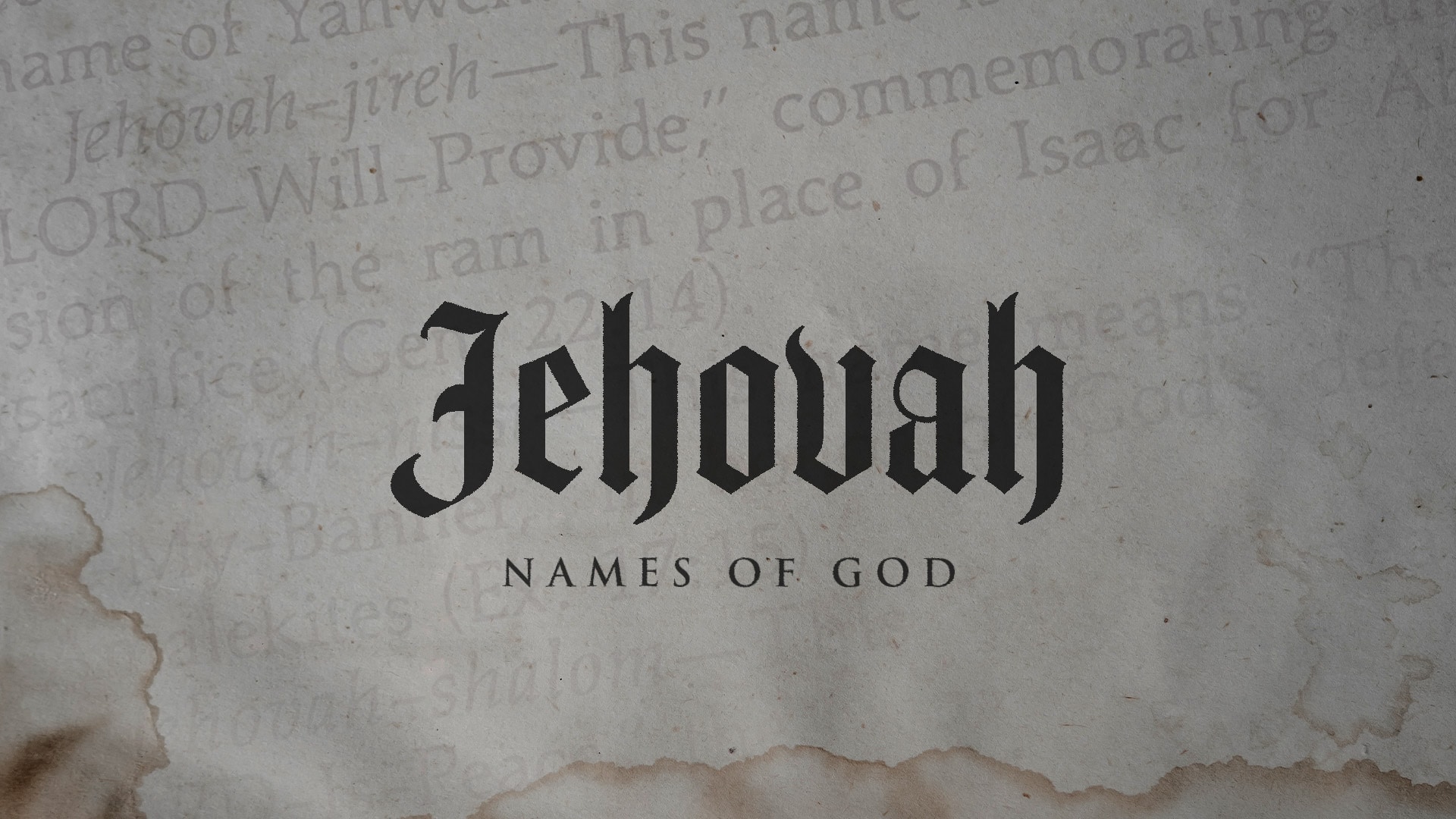 Yahweh Shalom – He is my Peace!